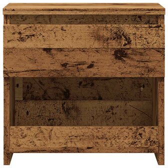 Nachtkastje 40x30x39 cm bewerkt hout oud houtkleurig 4
