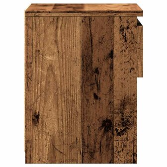 Nachtkastje 40x30x39 cm bewerkt hout oud houtkleurig 5