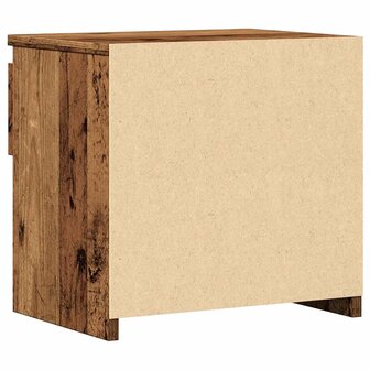 Nachtkastje 40x30x39 cm bewerkt hout oud houtkleurig 6