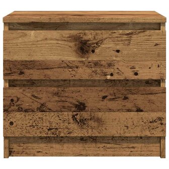 Nachtkastje 50x40x43.5 cm bewerkt hout oud houtkleurig 4
