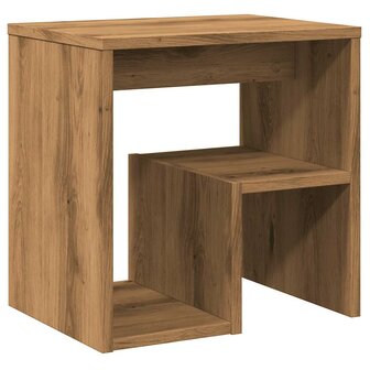 Nachtkastje 40x30x40 cm bewerkt hout artisanaal eikenkleurig 2