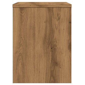Nachtkastje 40x30x40 cm bewerkt hout artisanaal eikenkleurig 6