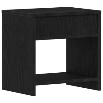 Nachtkastje 40x30x40 cm spaanplaat zwart eikenkleurig 7