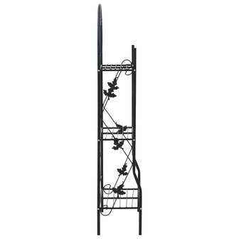 Plantenrek 3-laags 52x28x128 cm ijzer zwart 3