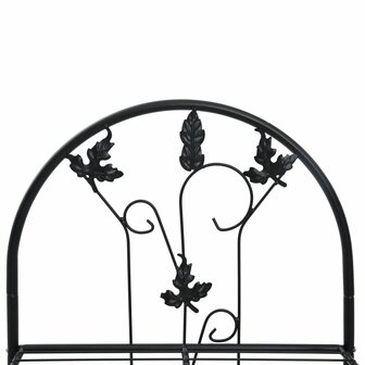 Plantenrek 3-laags 52x28x128 cm ijzer zwart 5