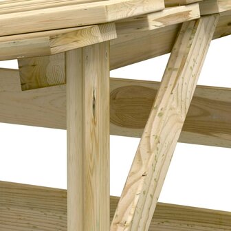 Pergola&amp;apos;s met dak 3 st 100x90x100 cm ge&iuml;mpregneerd grenenhout 7