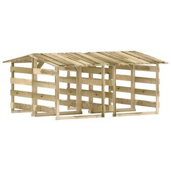 Pergola&amp;apos;s met dak 4 st 100x90x100 cm ge&iuml;mpregneerd grenenhout 2