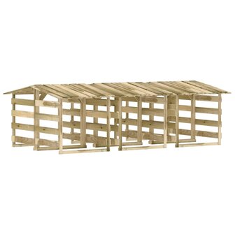 Pergola&amp;apos;s met dak 6 st 100x90x100 cm ge&iuml;mpregneerd grenenhout 2