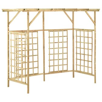 Pergola voor 3 containers ge&iuml;mpregneerd grenenhout 2