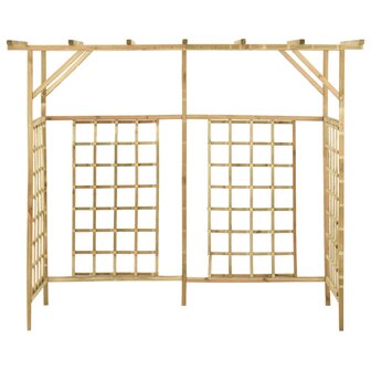 Pergola voor 3 containers ge&iuml;mpregneerd grenenhout 3