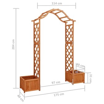Pergola met plantenbak massief vurenhout 7