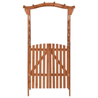 Pergola met poort 116x40x204 cm massief vurenhout 2