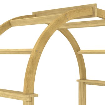 Boog met latwerk 141x97x243 cm ge&iuml;mpregneerd massief grenenhout 5