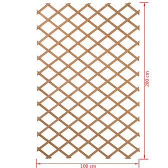 Nature Latwerk voor tuin 100x200 cm natuurlijk hout 6041703 4
