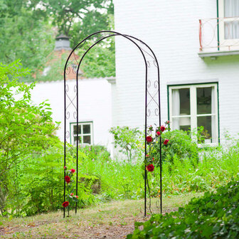 Nature Tuinboog 100x37x230 cm metaal zwart 3