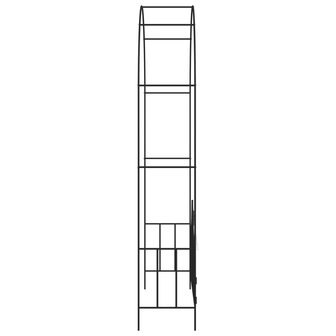 Tuinboog met hek 138x40x238 cm ijzer zwart  3