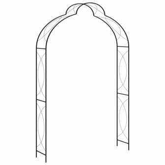 Tuinboog 150x34x240 cm ijzer zwart  1