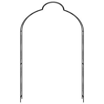 Tuinboog 150x34x240 cm ijzer zwart  2