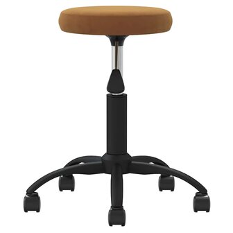 Bureaustoel fluweel bruin 4