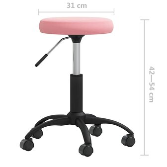 Bureaustoel fluweel roze 7