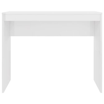 Bureau 90x40x72 cm bewerkt hout hoogglans wit 4