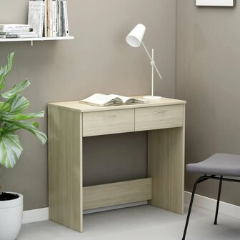 Bureau 80x40x75 cm bewerkt hout sonoma eikenkleurig 1