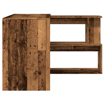 Hoekbureau 200,5x50x76 cm bewerkt hout oud houtkleurig 5