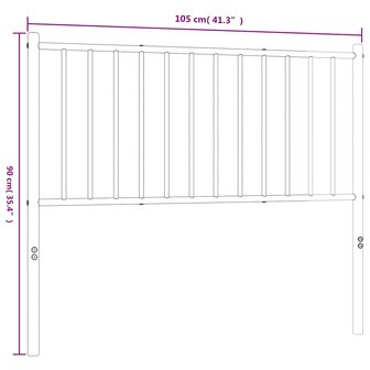 Hoofdbord metaal zwart 100 cm 8
