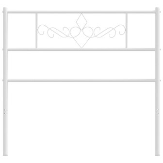 Hoofdbord 75 cm metaal wit 3