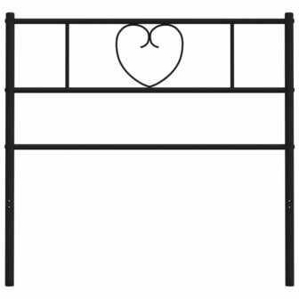 Hoofdbord 100 cm metaal zwart 5
