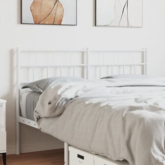 Hoofdbord 120 cm metaal wit 1