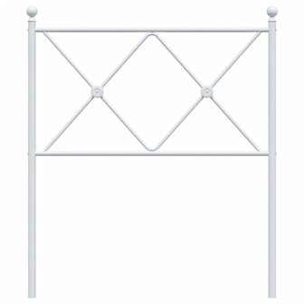 Hoofdbord 75 cm metaal wit 4