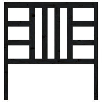 Hoofdbord 81x4x100 cm massief grenenhout zwart 4