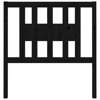 Hoofdbord 106x4x100 cm massief grenenhout zwart 3