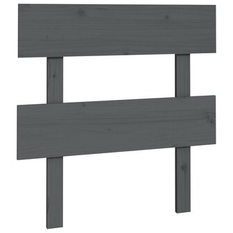 Hoofdbord 103,5x3x81 cm massief grenenhout grijs 2