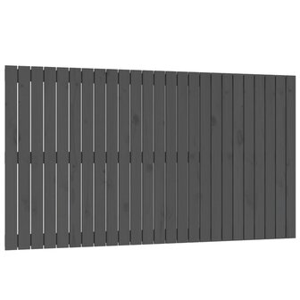Wandhoofdbord 159,5x3x90 cm massief grenenhout grijs 2