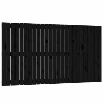 Wandhoofdbord 159,5x3x90 cm massief grenenhout zwart 2