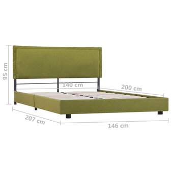 Bedframe zonder matras 135x190 cm groen 7