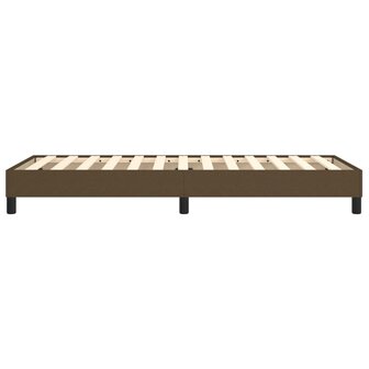 Bedframe zonder matras 100x200 cm stof donkerbruin 6