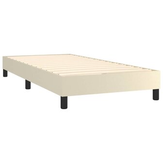 Bedframe kunstleer cr&egrave;mekleurig 100x200 cm 4