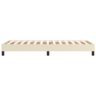 Bedframe kunstleer cr&egrave;mekleurig 100x200 cm 6