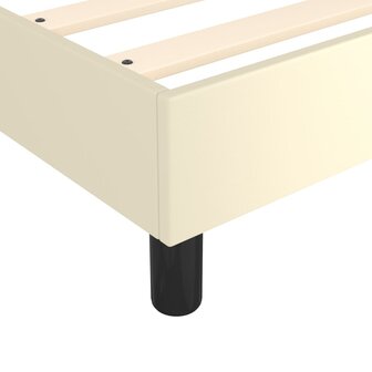 Bedframe kunstleer cr&egrave;mekleurig 100x200 cm 7