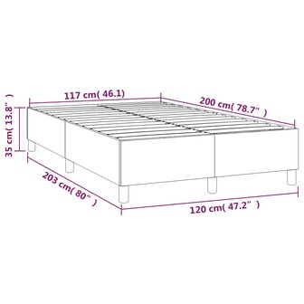 Bedframe zonder matras 120x200 cm stof groen 9