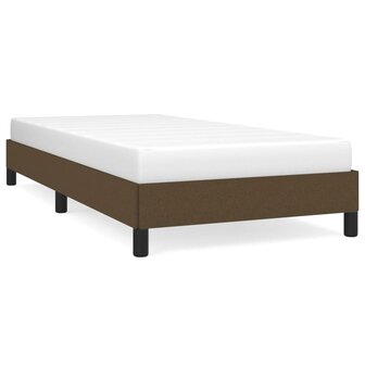 Bedframe zonder matras 100x200 cm stof donkerbruin 2
