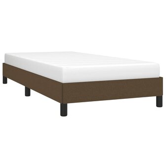 Bedframe zonder matras 100x200 cm stof donkerbruin 3
