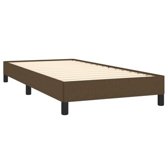 Bedframe zonder matras 100x200 cm stof donkerbruin 4