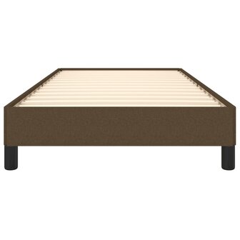 Bedframe zonder matras 100x200 cm stof donkerbruin 5