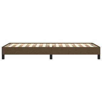 Bedframe zonder matras 100x200 cm stof donkerbruin 6