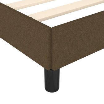 Bedframe zonder matras 100x200 cm stof donkerbruin 7