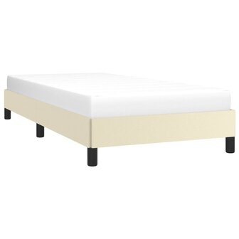 Bedframe kunstleer cr&egrave;mekleurig 100x200 cm 3